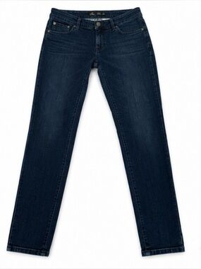 prAna Skinny Jeans Womens 12/31 Tall Dark Wash Stretch Denim Mid Rise Blue
